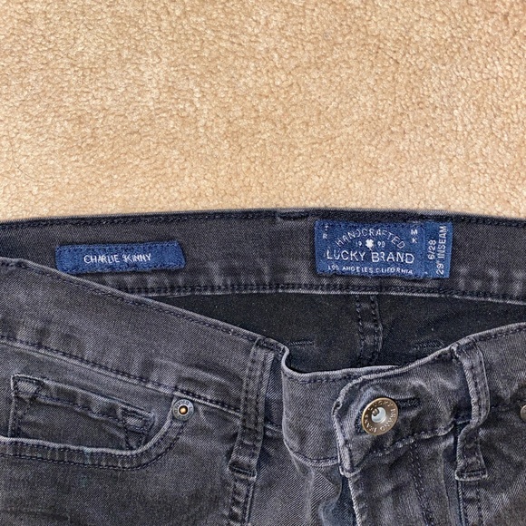 Black Lucky Brand “Charlie skinny” jeans (inseam size 29) in great condition - Picture 2 of 4